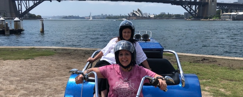 Girls weekend away tour, on a trike through Sydney.