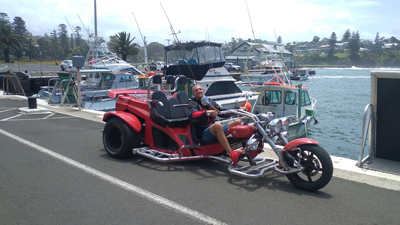 A trike tour birthday surprise. Kiama NSW