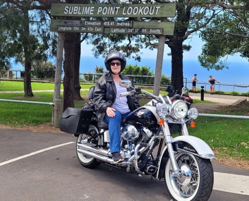 A special birthday Harley tour. It was a surprise from her friends for her birthday today. In Sydney Australia.