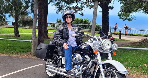 A special birthday Harley tour. It was a surprise from her friends for her birthday today. In Sydney Australia.
