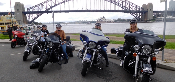 A birthday celebration Harley ride. Sydney Australia