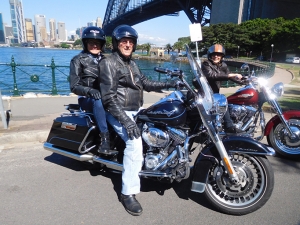 Our passengers gave each other a Harley tour birthday gift. They did the 3 Bridges ride, around Sydney Harbour and over the 3 most important bridges in Sydney Australia.