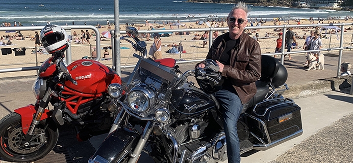 Harley tour around the eastern suburbs of Sydney.
