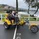 A passenger with cerebral palsy did a trike tour. He has been doing them with us for 5 years - loves it! Sydney Australia.