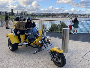A trike tour was a surprise for a birthday. They rode around the eastern suburbs of Sydney.