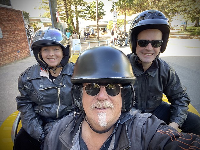A corporate Harley + trike transfer through Sydney Australia. The passengers saw so many beautiful and hidden areas of the posh Eastern Suburbs.
