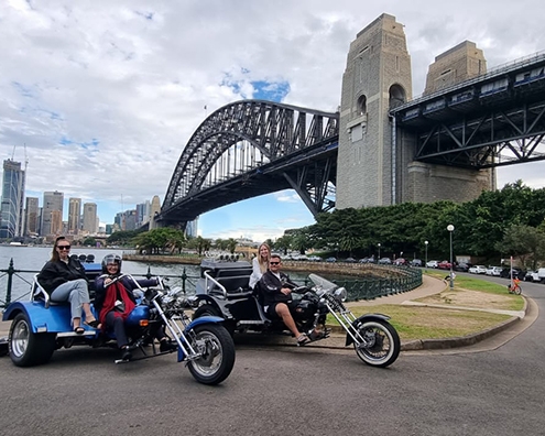 The family trike tour Sydney, was a huge success. A tour over the Sydney Harbour Bridge and around the Rocks.