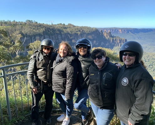 The birthday Blue Mountains Harley tour was fabulous fun. Located 1.5 hours west of Sydney, it is a beautiful area.