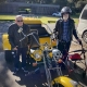 Centennial Park disability rides on a trike. Sydney Australia.