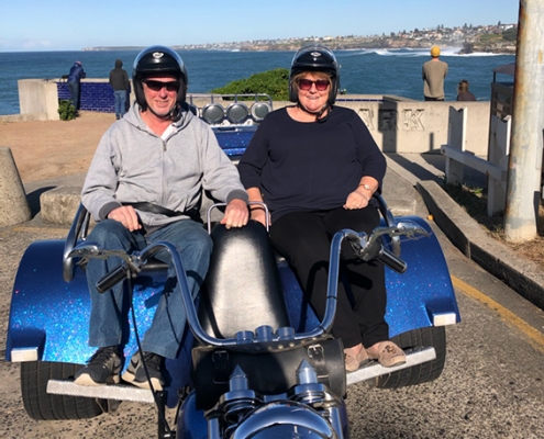 The Eastern Panorama tour gift was a huge success. A Chopper 4 trike tour around Sydney Australia.
