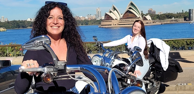 The surprise 18th birthday ride on the Harleys, was a huge success. Sydney Australia.
