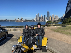 A family trike tour around Sydney Australia.