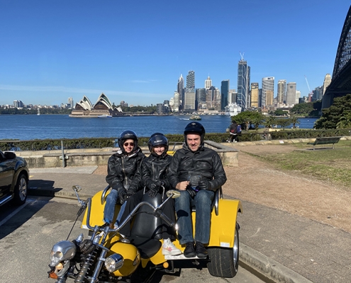 A family trike tour around Sydney Australia.