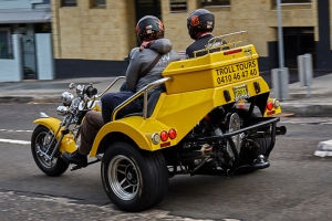 An uncle + nephew trike tour around the eastern beaches of Sydney.