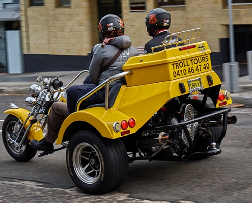 An uncle + nephew trike tour around the eastern beaches of Sydney.