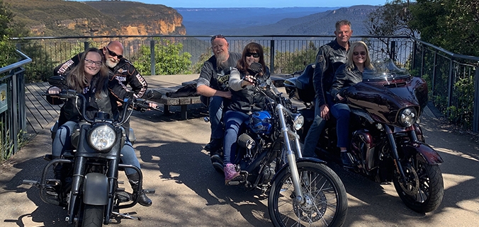 The Blue Mts Harley tour was so much fun. A couple of hours west of Sydney Australia.