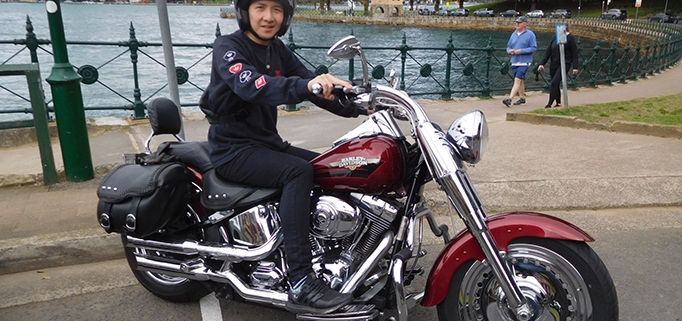Explore Sydney Harley ride, a fun way to see the sights.