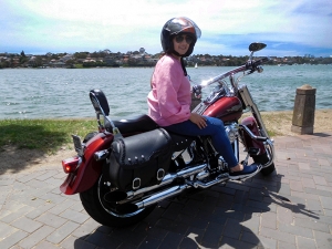 The Harley ride birthday gift was the best present ever! Sydney Australia.