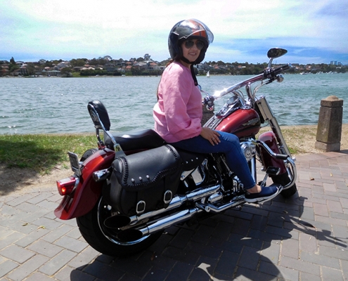 The Harley ride birthday gift was the best present ever! Sydney Australia.
