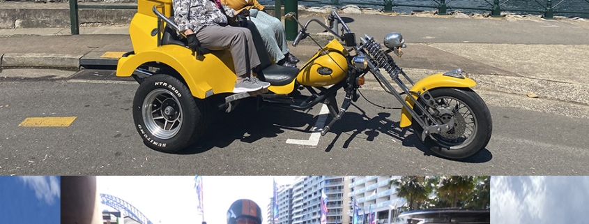 The surprise birthday trike and Harley tour was a huge success. Sydney Australia.