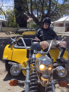 The trike ride for autistic son was a big success.