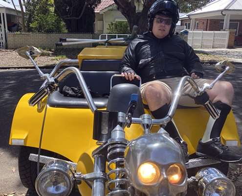 The trike ride for autistic son was a big success.