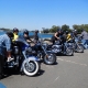 The group Harleys and trike are from Switzerland. They loved their tour around Sydney.
