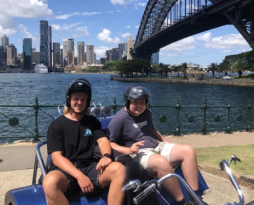 The disability trike tour was so much fun. The Sydney Harbour Bridge is fun to ride over.