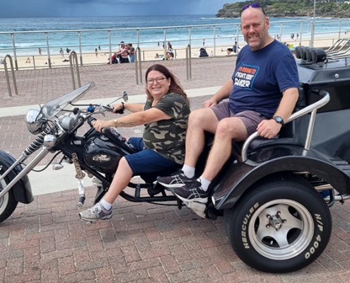The wedding anniversary trike tour was the perfect way to celebrate!