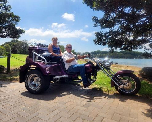 The birthday surprise trike tour was a great success!