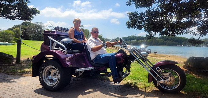 The birthday surprise trike tour was a great success!