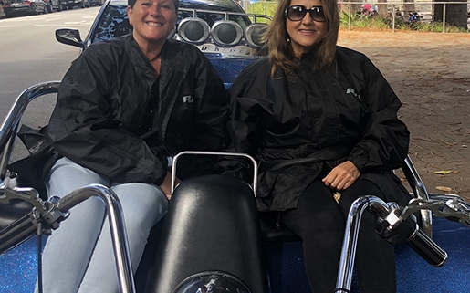 A 50th birthday trike tour - what a fun way to celebrate!