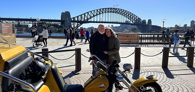 The surprise 70th trike tour in Sydney was such a fun and very memorable experience.