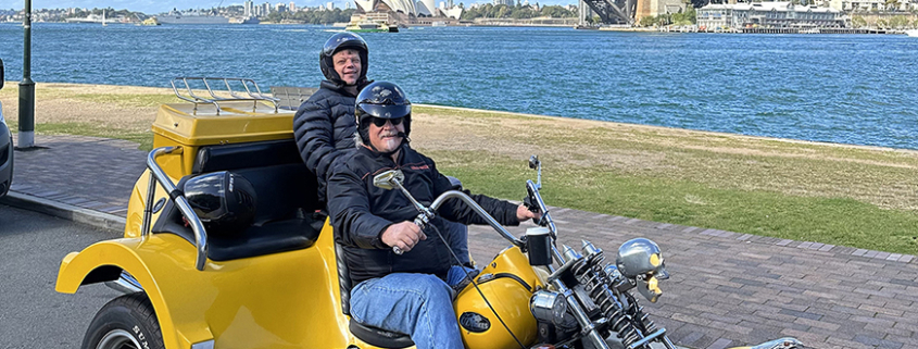 Our special needs passenger loved his trike tour over the Sydney Harbour Bridge (and more).