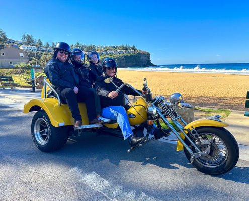 The surprise 90th birthday trike transfer was so much fun. It was around the Northern Beaches of Sydney.