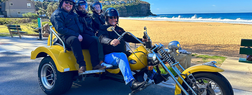 The surprise 90th birthday trike transfer was so much fun. It was around the Northern Beaches of Sydney.