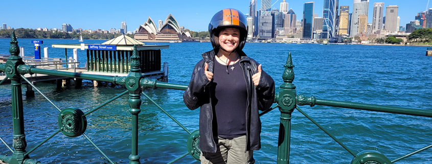 The Harley Davidson birthday present tour was so much fun. From the south side of Sydney, our passenger saw beautiful sights on the north side.