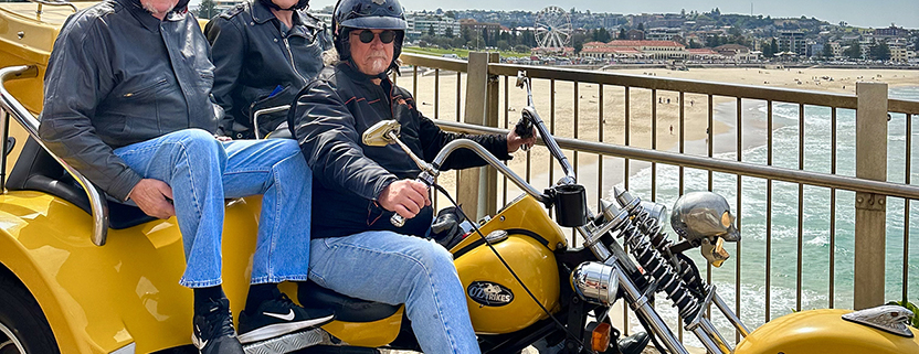 The surprise 70th birthday present trike ride was a huge success. A great surprise and so much fun!