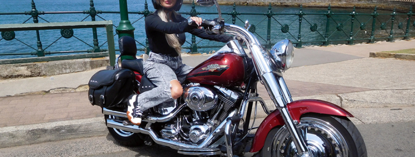 The Harley Davidson ride was a great way to end her holiday!