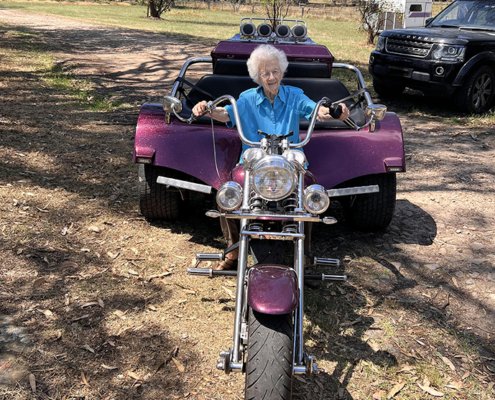 The 100 year old birthday trike rides were heaps of fun.