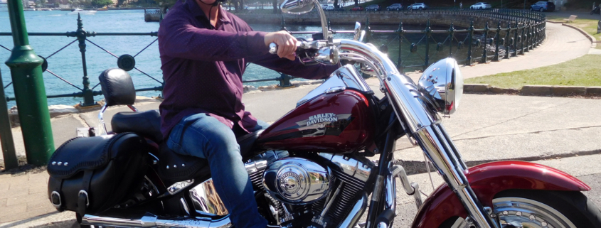 The 50th birthday Harley gift was the best present ever! A tour over the 3 main bridges in Sydney.