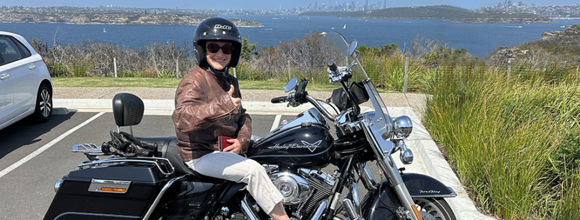 The solo traveller Harley Davidson tour was 5 stars according to the passenger! It showed her many beautiful scenes of Sydney Harbour.