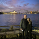 A stunning Sydney sunset trike tour with the Opera House and Harbour Bridge in the background.