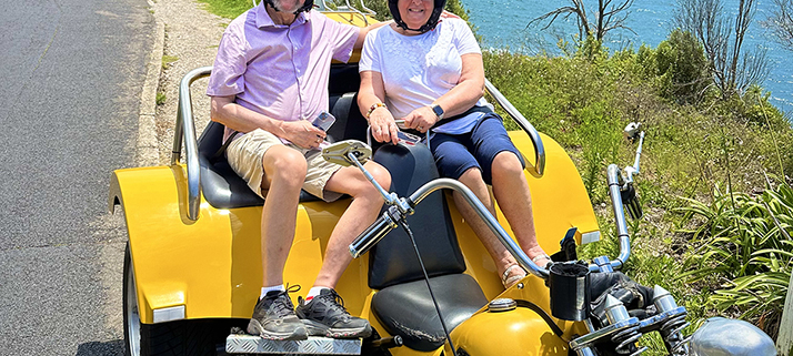 The trike ride along the Northern Beaches showed a beautiful area of Sydney.