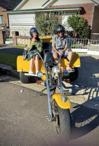 The school formal trike tour was attention grabbing. Ela arrived in style and was the talk of the evening!
