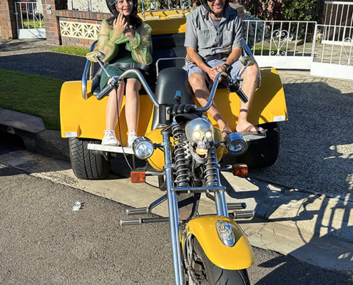 The school formal trike tour was attention grabbing. Ela arrived in style and was the talk of the evening!