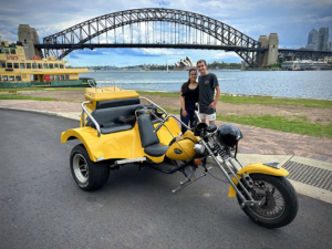 The trike tour Sydney Harbour Bridge is a great ride. Riding over the famous bridge is fun, especially without a roof blocking the view.