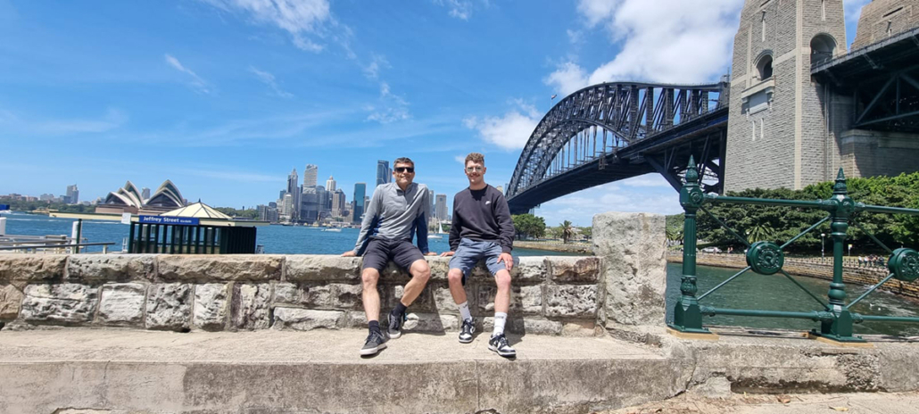 Our passengers loved their trike ride in Sydney. This photo shows them north of the Harbour with the Sydney Harbour Bridge in the background.