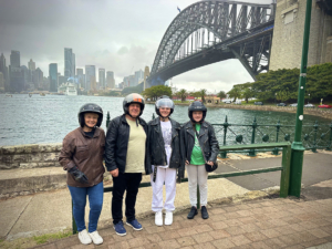 The Harley Davidson + trike tour was a fun experience for the grandparents and grandchildren to do together. Sydney Australia.