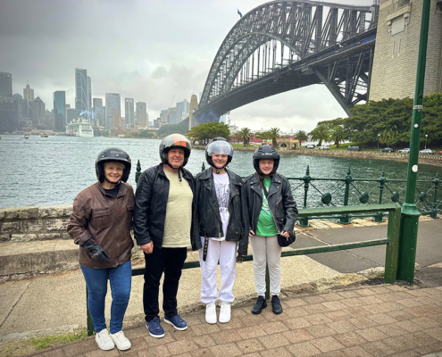 The Harley Davidson + trike tour was a fun experience for the grandparents and grandchildren to do together. Sydney Australia.